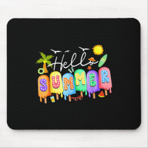 Hallo Sommer Coole Bunte Eisgrafik Sommer Mousepad