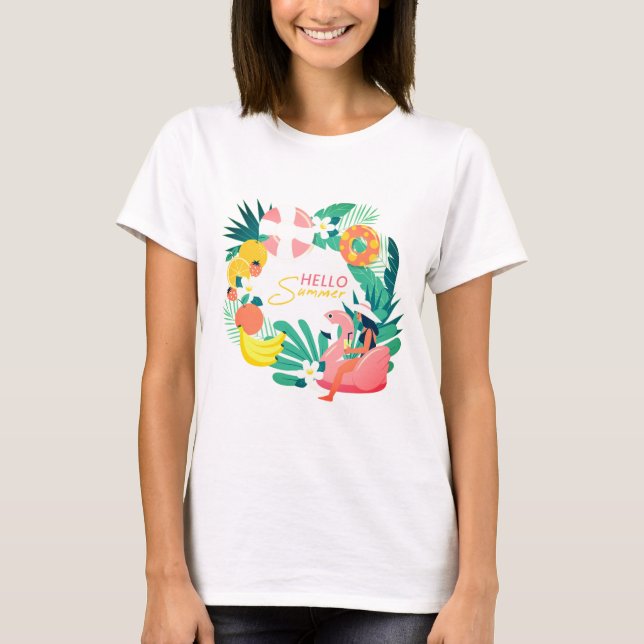 Hallo Sommer Damen T-Shirt (Vorderseite)