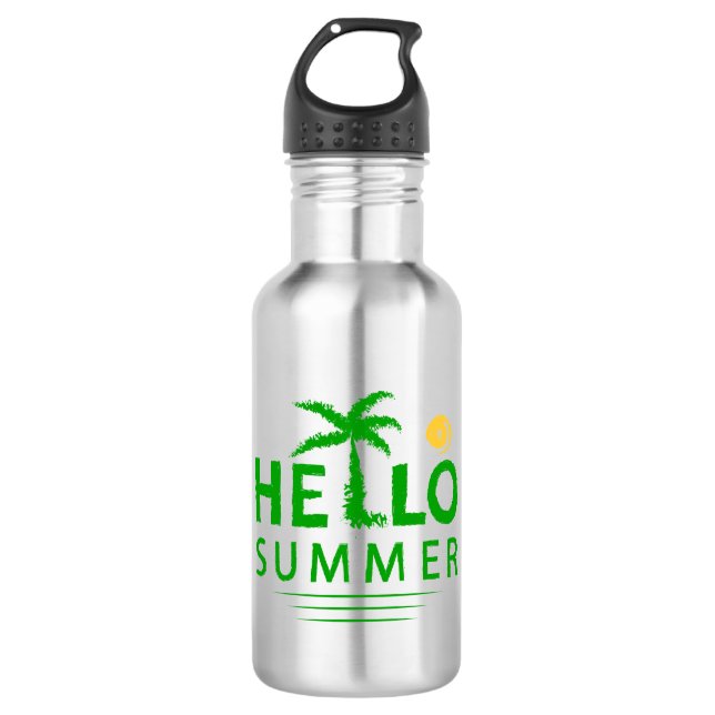 Hallo Sommer Edelstahlflasche (Vorderseite)