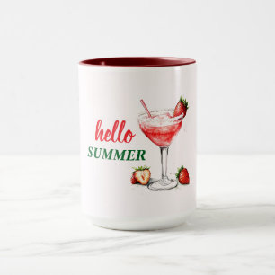 Hallo Sommer Erdbeer-Cocktail-Kombitasse Tasse