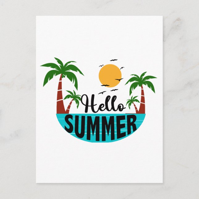 Hallo Sommer Feiertagspostkarte (Vorderseite)