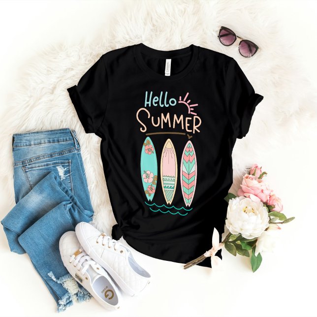 Hallo Sommer Frauen Beach Vibe T-Shirt (Von Creator hochgeladen)