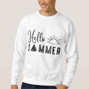 Hallo Sommer Funny Watermelon Fruit Eater Grafik Sweatshirt