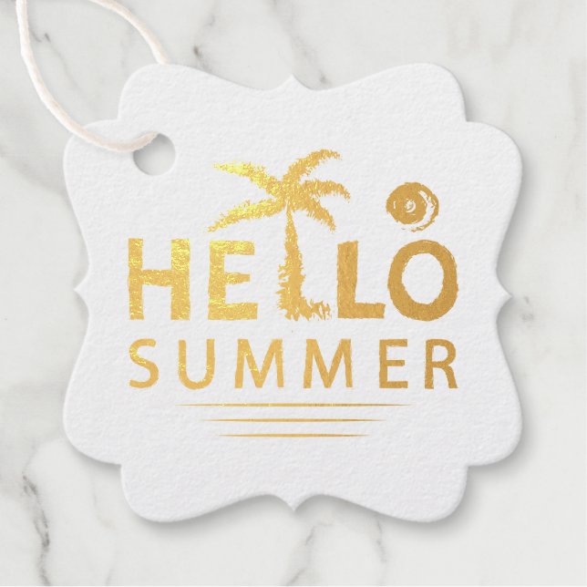 Hallo Sommer Geschenkanhänger (Vorderseite)