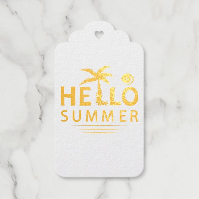 Hallo Sommer Geschenkanhänger (Vorderseite)