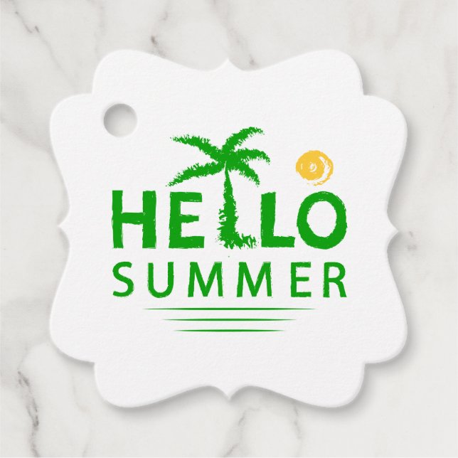 Hallo Sommer Geschenkanhänger (Vorderseite)