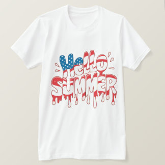 Hallo Sommer Glück Letzten Tag T-Shirt
