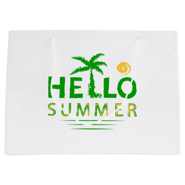 Hallo Sommer Große Geschenktüte (Vorderseite)