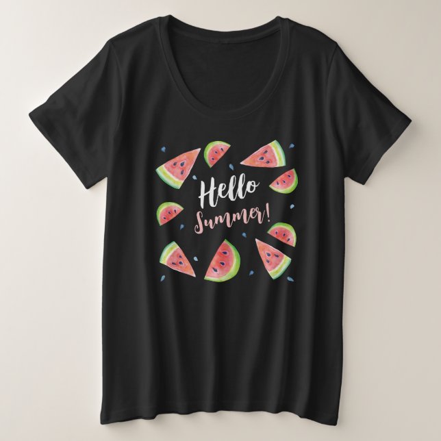 Hallo Sommer Große Größe T-Shirt (Design vorne)