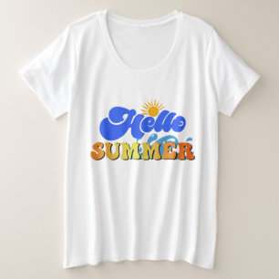 Hallo Sommer Große Größe T-Shirt