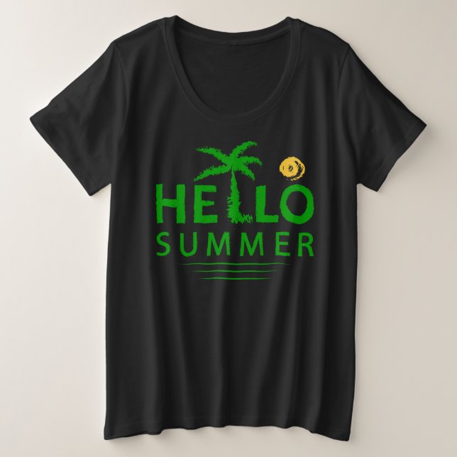 Hallo Sommer Große Größe T-Shirt (Design vorne)