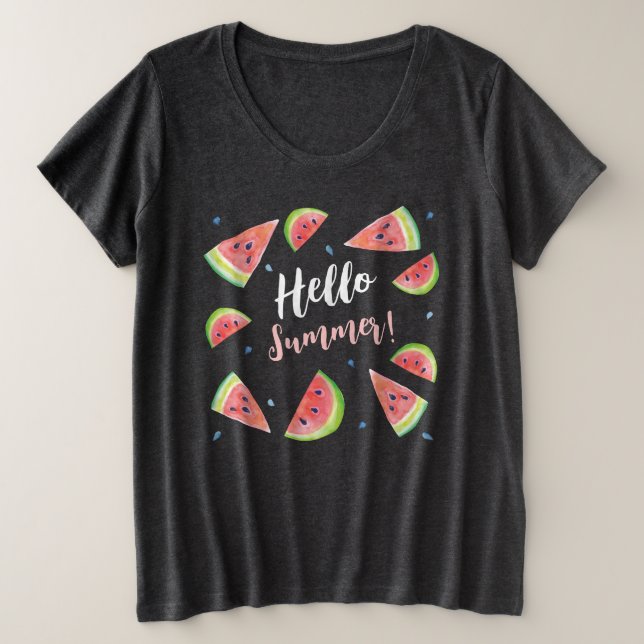 Hallo Sommer Große Größe T-Shirt (Design vorne)
