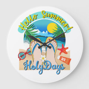 Hallo Sommer - Heilige Tage Große Wanduhr