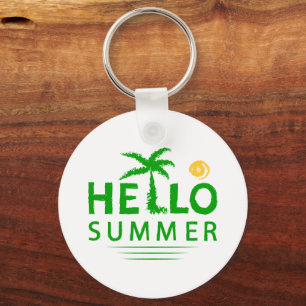 Hallo Sommer ist ein Design, das herzlich begrüßt Schlüsselanhänger