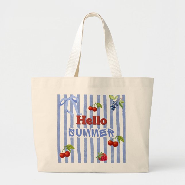 Hallo Sommer Jumbo Stoffbeutel (Vorne)