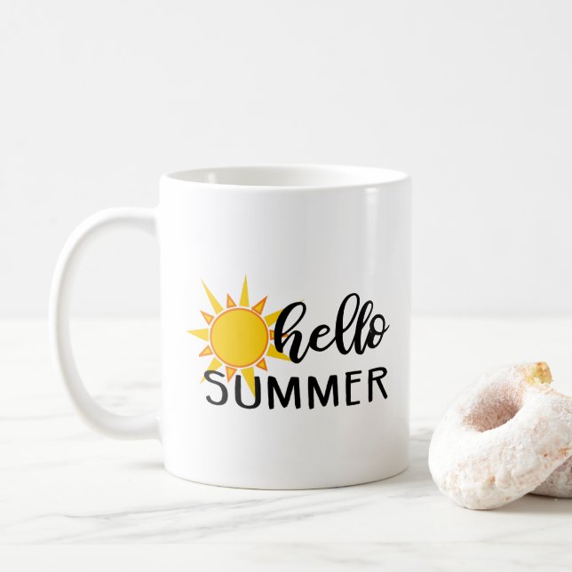 Hallo Sommer Kaffeetasse (Mit Donut)