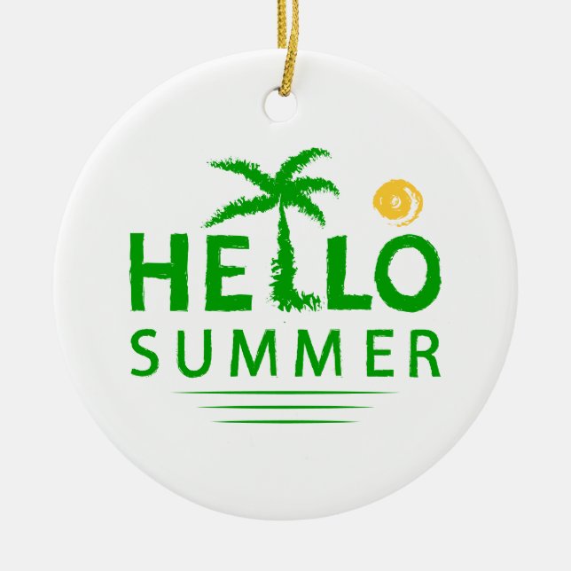 Hallo Sommer Keramik Ornament (Vorne)