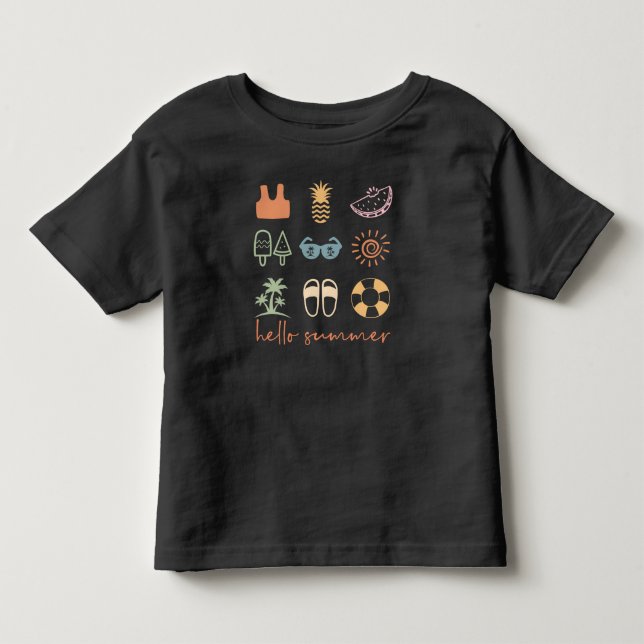 Hallo Sommer Kleinkind T-shirt (Vorderseite)