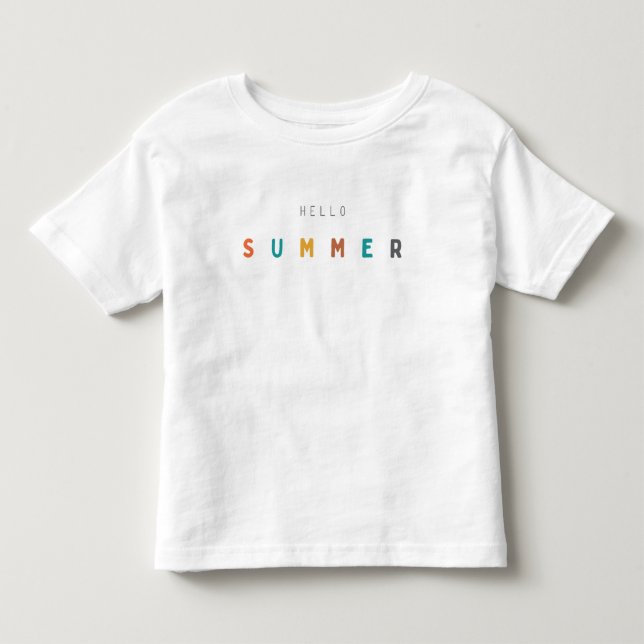 Hallo Sommer. Kleinkind T-Shirt (Vorderseite)
