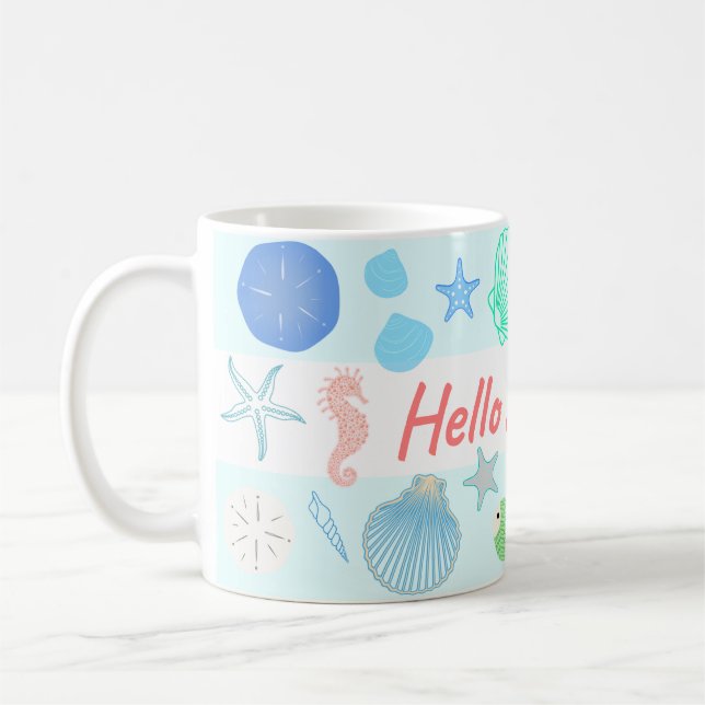 Hallo Sommer Küste Kaffeetasse (Links)