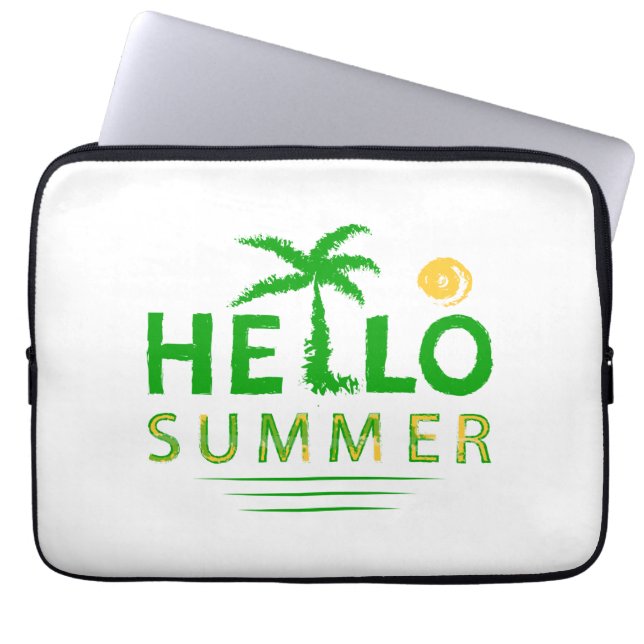 Hallo Sommer Laptopschutzhülle (Vorderseite)