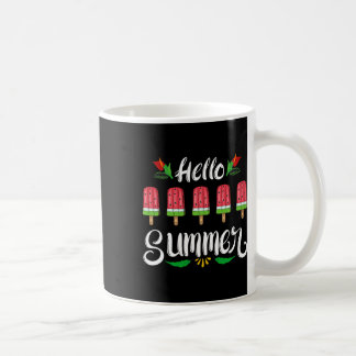 Hallo Sommer Lustiges Wassermelone-Design Eiscreme Kaffeetasse