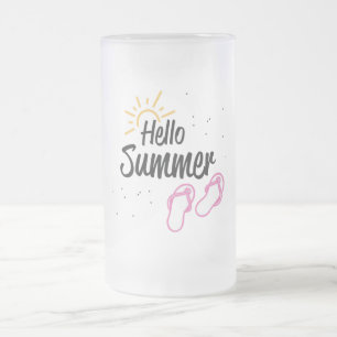 Hallo Sommer Mattglas Bierglas