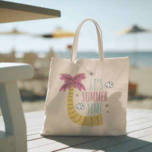 Hallo Sommer mit Flamingo Tropical Tote Bag Tragetasche
