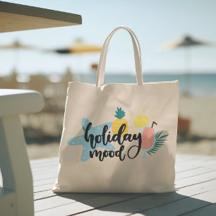 Hallo Sommer mit Flamingo Tropical Tote Bag Tragetasche