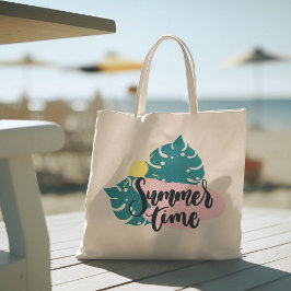 Hallo Sommer mit Flamingo Tropical Tote Tasche