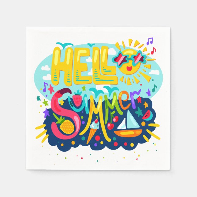 Hallo Sommer Napkins Serviette (Vorderseite)