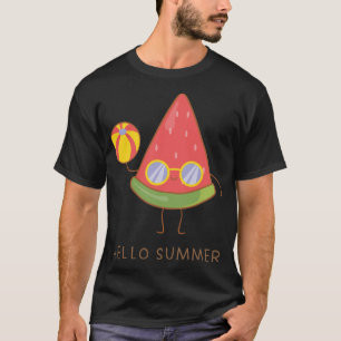 Hallo Sommer Niedlich Watermelon Sonnenbrille Urla T-Shirt