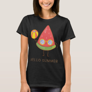 Hallo Sommer Niedlich Watermelon Sonnenbrille Urla T-Shirt
