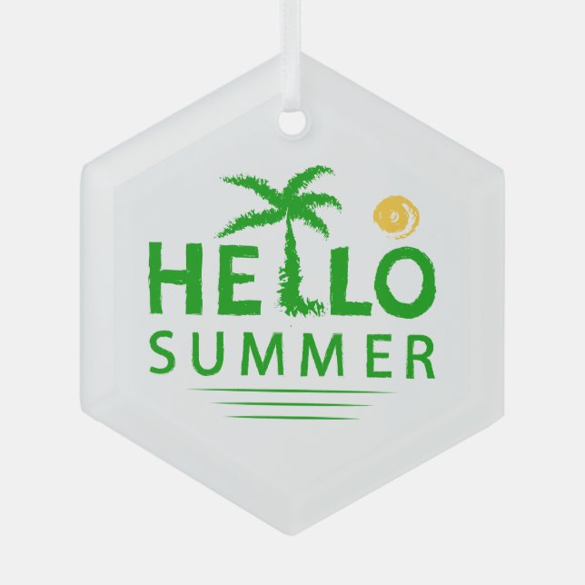 Hallo Sommer Ornament Aus Glas (Vorderseite)