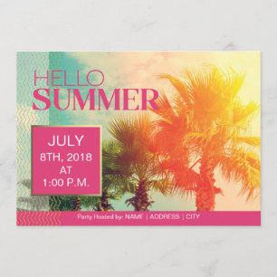 Hallo Sommer Party Einladung