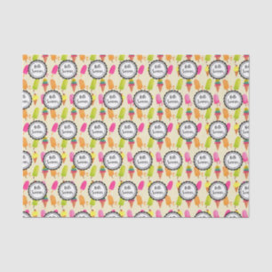 Hallo Sommer Popsicles und Ice Creme Seidenpapier