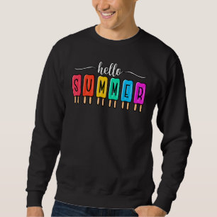 Hallo Sommer Popsim Eiscreme gefroren Gelato Sweatshirt