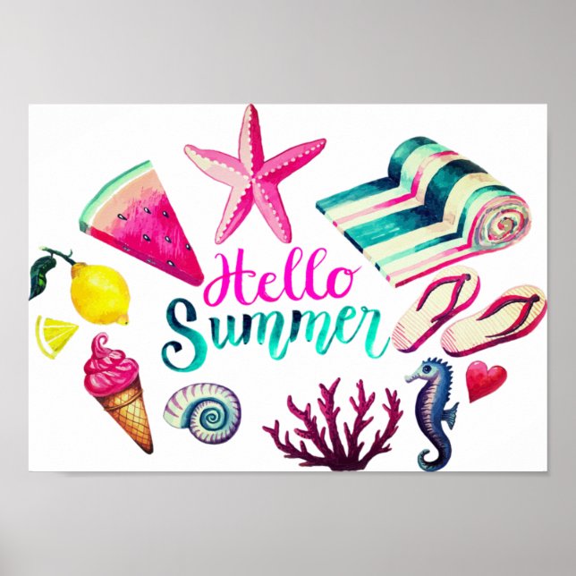Hallo Sommer Poster (Vorne)