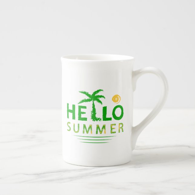 Hallo Sommer Prozellantasse (Rechts)