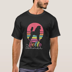 Hallo Sommer Pudel-Mutter Pudel-Mama Retro-Sonnenu T-Shirt