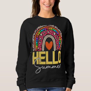 Hallo Sommer Rainbow Leopard 8 Sweatshirt