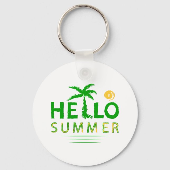Hallo Sommer Schlüsselanhänger (Vorderseite)