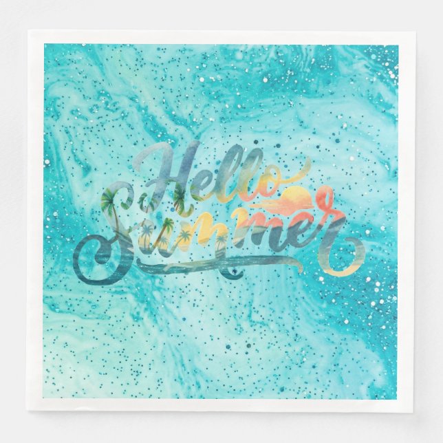 Hallo Sommer Serviette (Vorderseite)