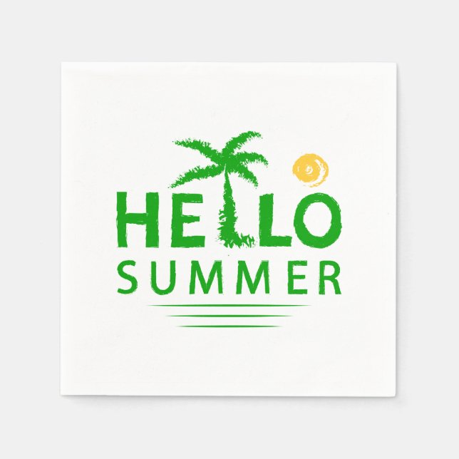 Hallo Sommer Serviette (Vorderseite)