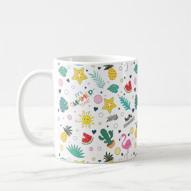 Hallo Sommer, Sommerzeit, Sommerspass Kaffeetasse (Links)