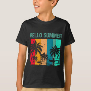 Hallo Sommer - Sonne Meer und Sand - Sommer Surfen T-Shirt
