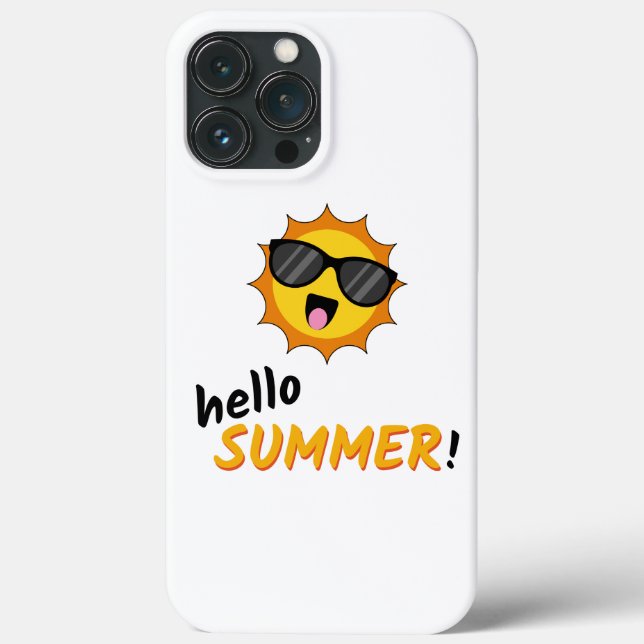 Hallo Sommer Sonne mit Sonnenbrille Case-Mate iPhone Hülle (Rückseite)