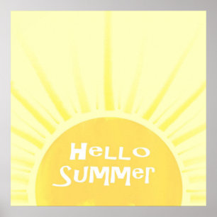 Hallo Sommer Sonnenkunst Poster