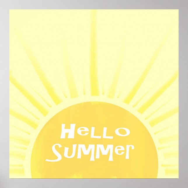 Hallo Sommer Sonnenkunst Poster (Vorne)