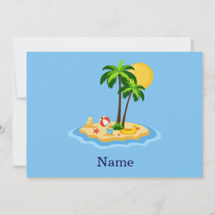 Hallo Sommer Sonnenschein Retro-Kreis Vintage-Stra Einladung